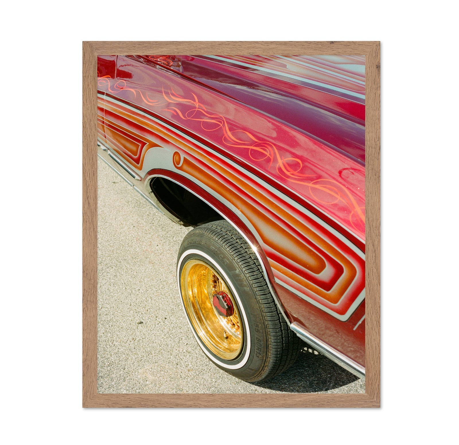 Vintage Lowrider Car Detail Automotive