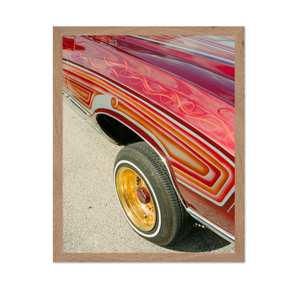 Vintage Lowrider Car Detail Automotive