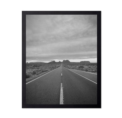 Black and White Desert Highway