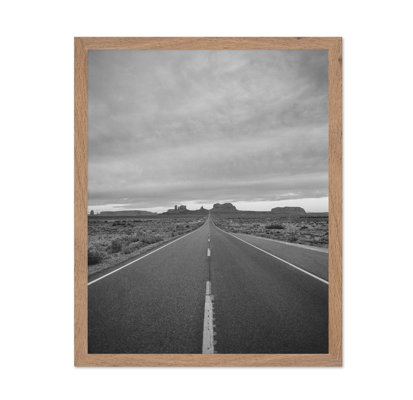 Black and White Desert Highway