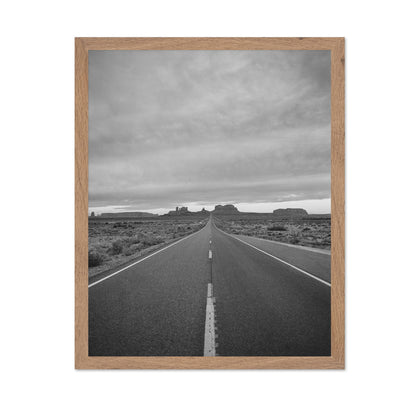 Black and White Desert Highway
