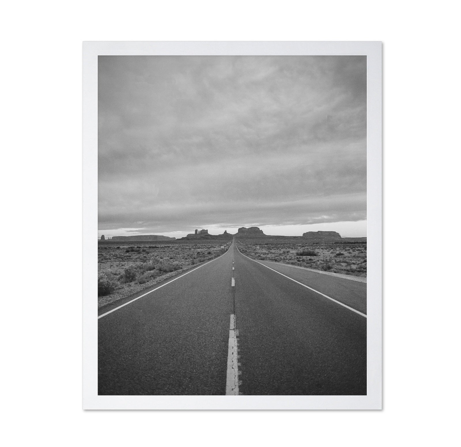 Black and White Desert Highway