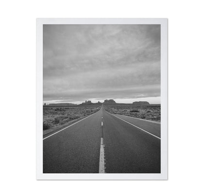 Black and White Desert Highway