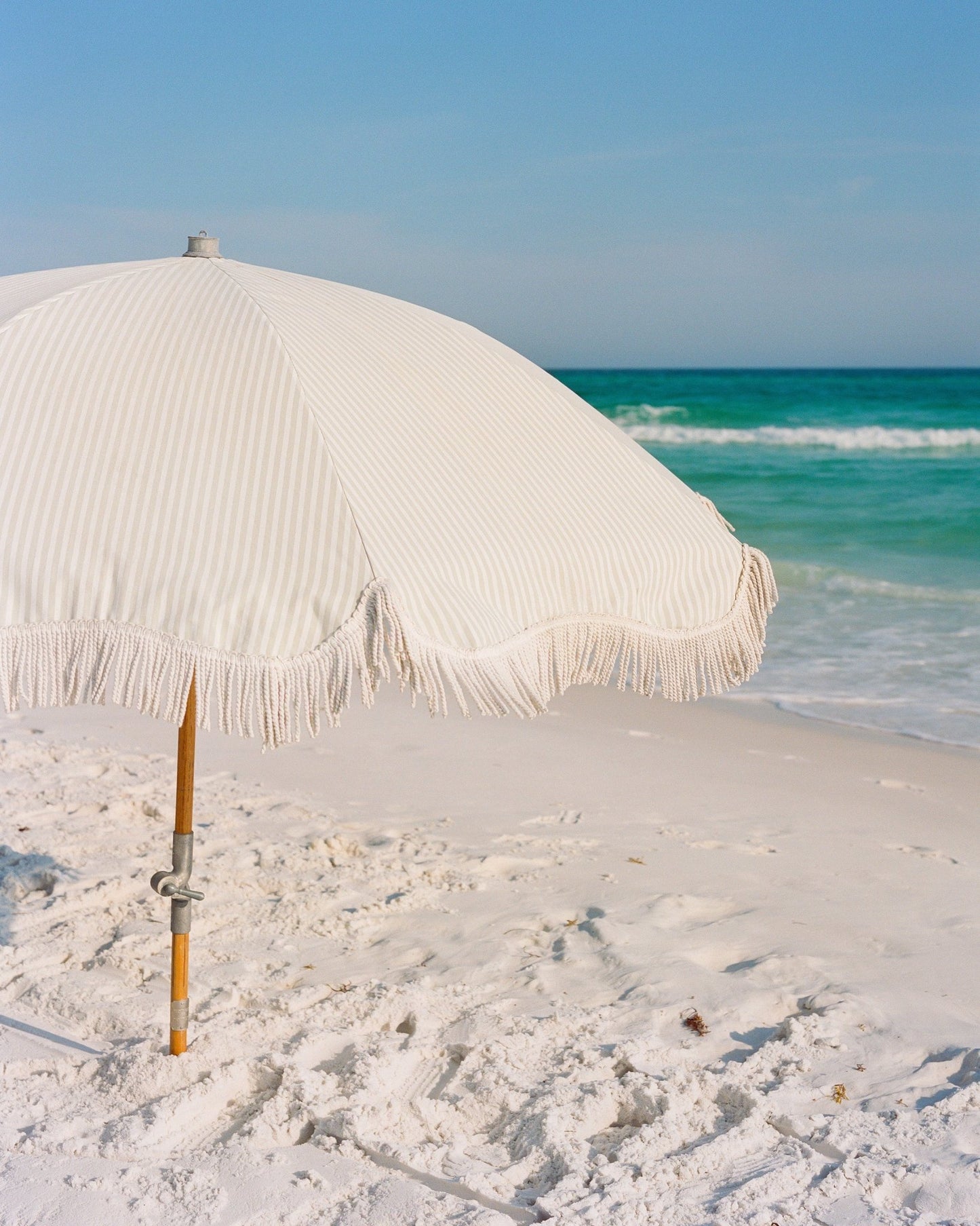 Minimalist Beach Umbrella Coastal Photography