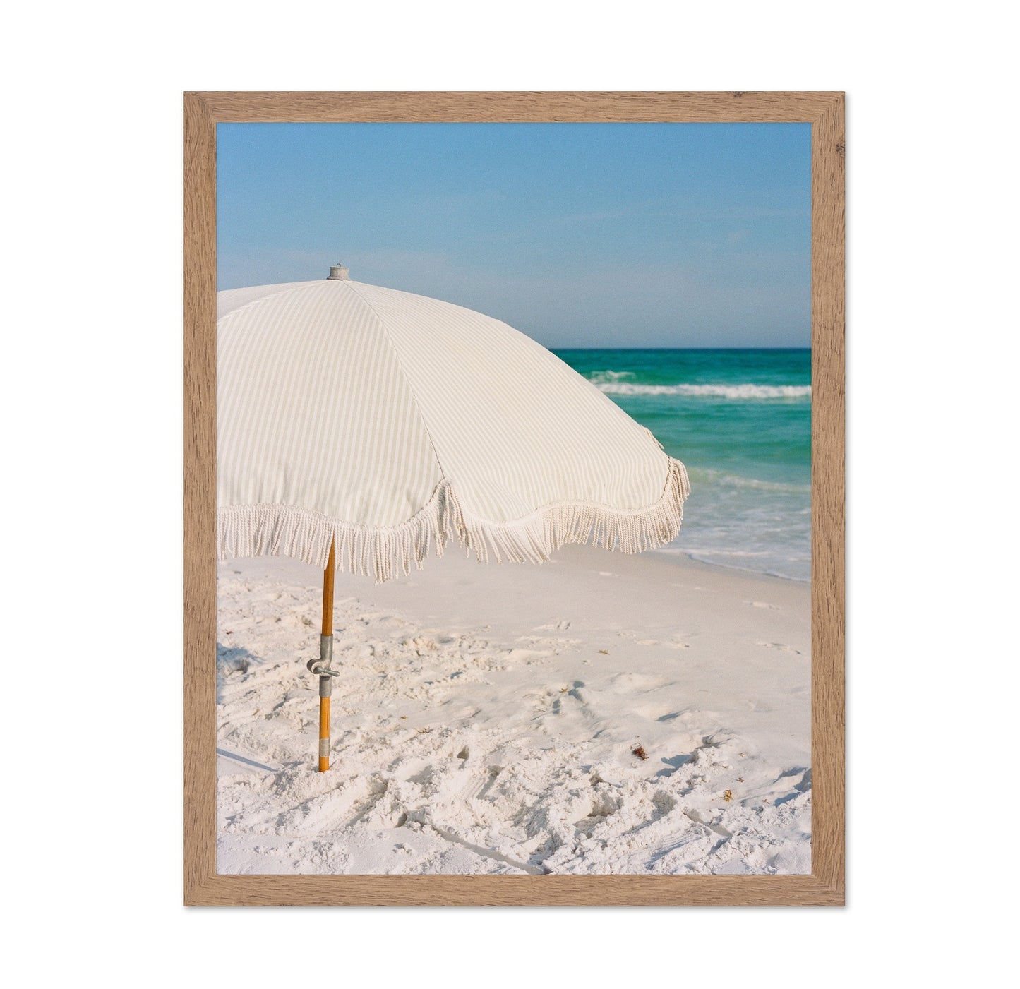 Minimalist Beach Umbrella Coastal Photography