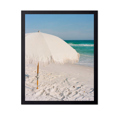 Minimalist Beach Umbrella Coastal Photography