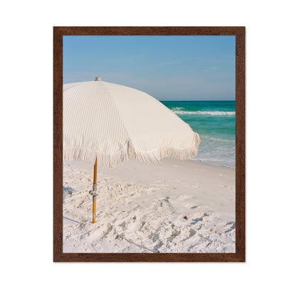 Minimalist Beach Umbrella Coastal Photography