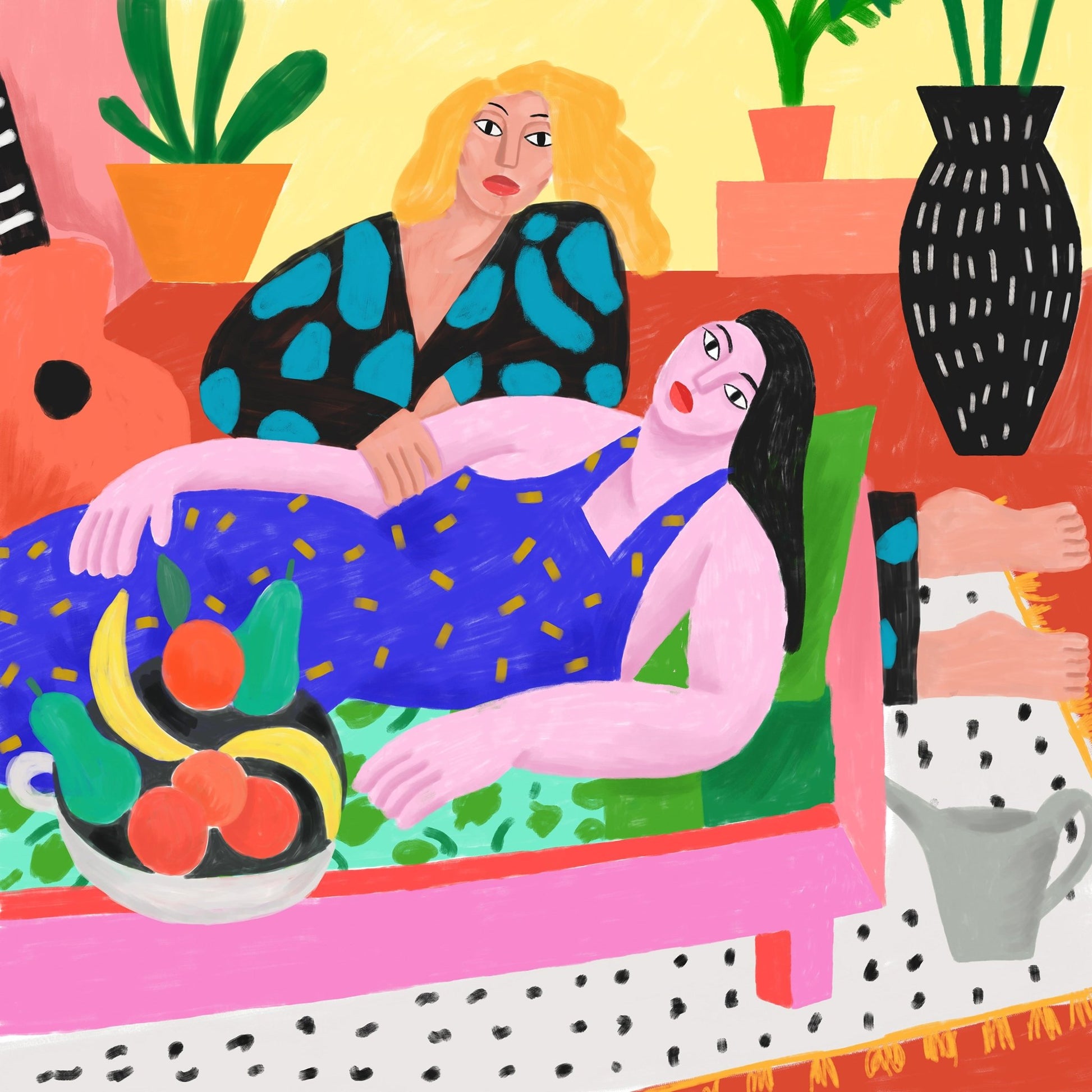Relaxing Sofa Scene