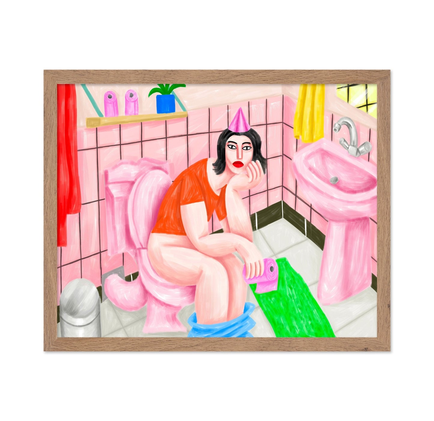 Pink Bathroom Scene