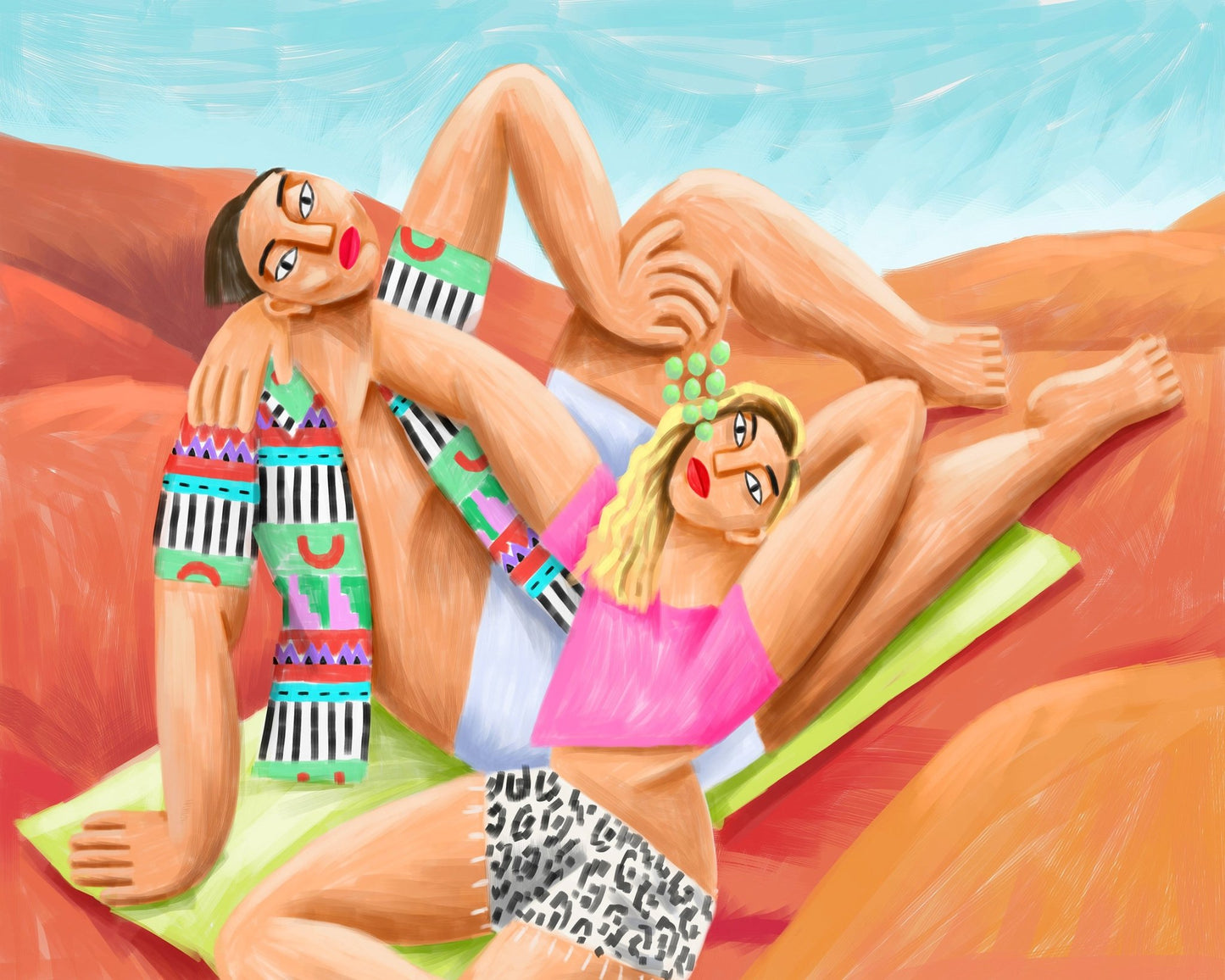 Abstract Beach Figures