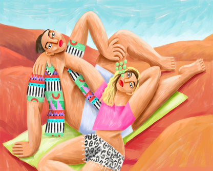 Abstract Beach Figures
