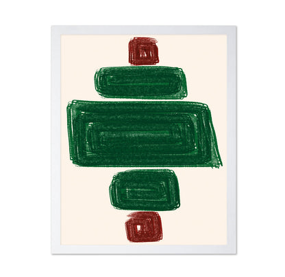 Green and Red Geometric Minimalist Blocks