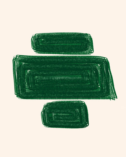 Green Geometric Minimalist Blocks