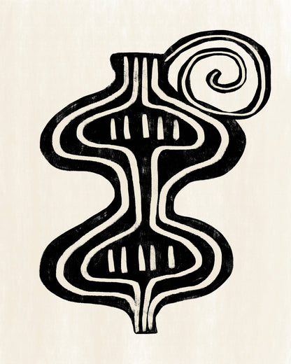 Minimalist Black Abstract Form