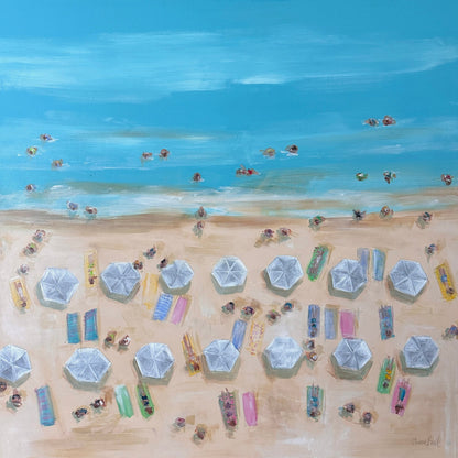 Aerial Beach Umbrella Line