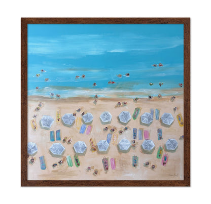 Aerial Beach Umbrella Line