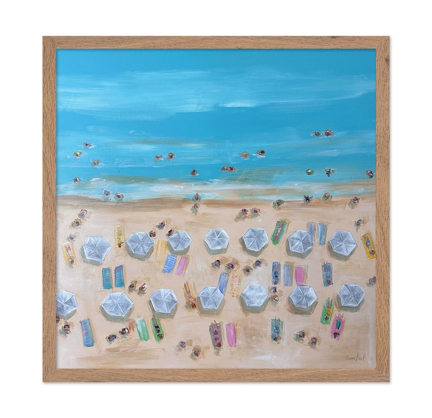 Aerial Beach Umbrella Line