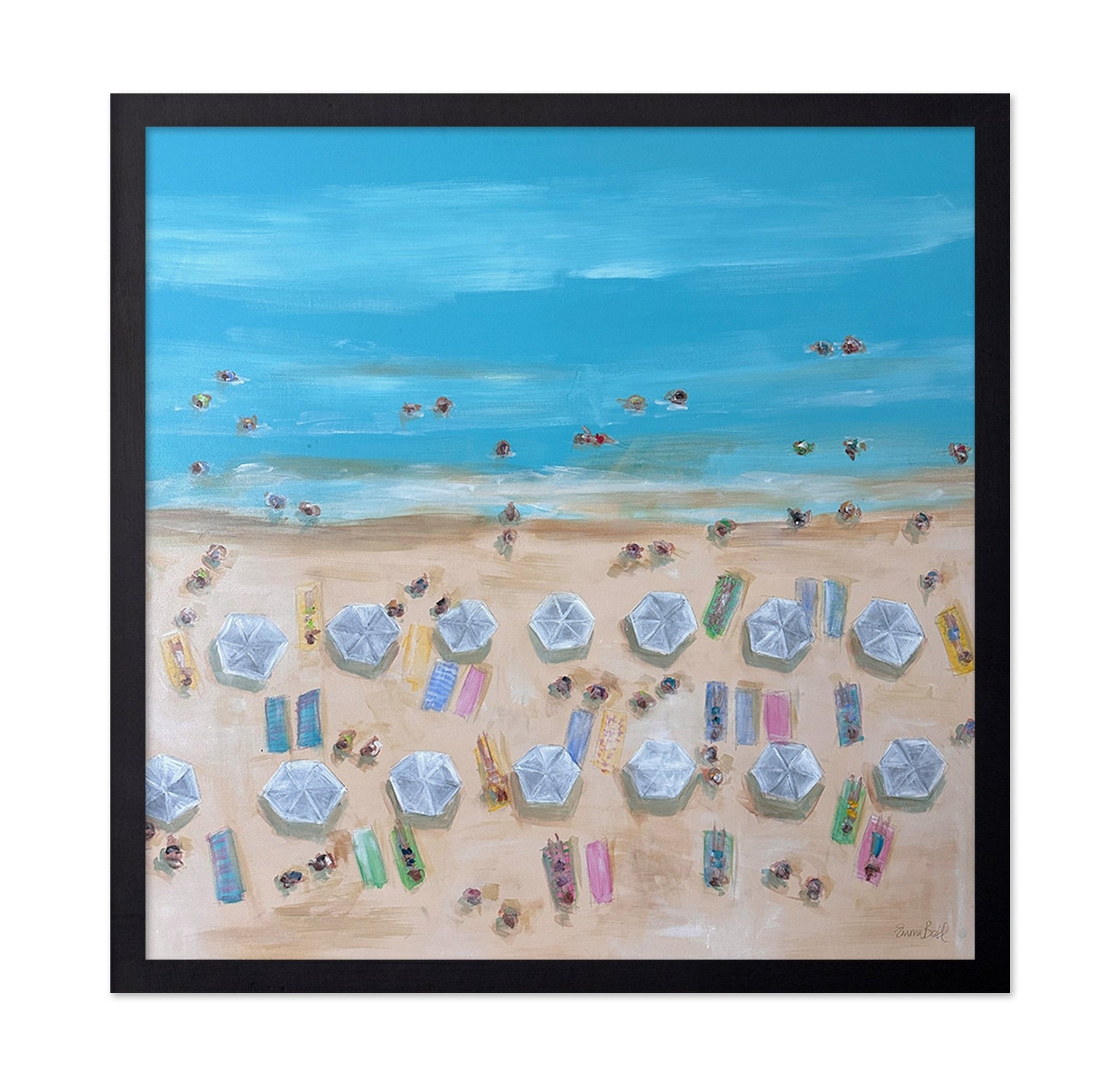 Aerial Beach Umbrella Line