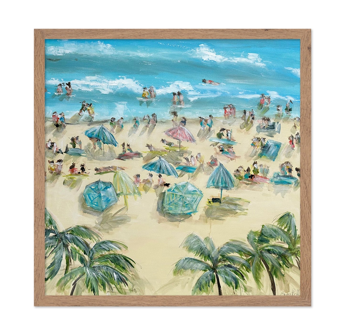 Tropical Beach Crowd Scene