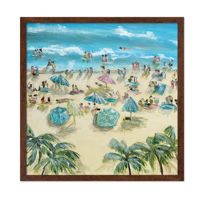Tropical Beach Crowd Scene