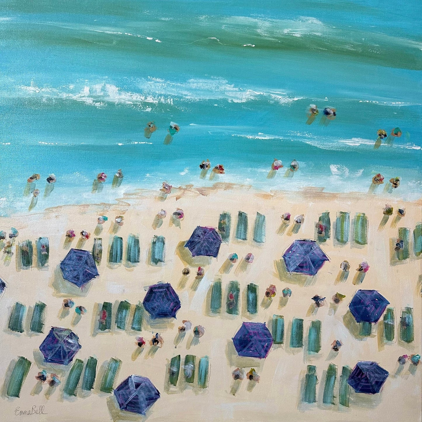 Aerial Beach Umbrella Pattern
