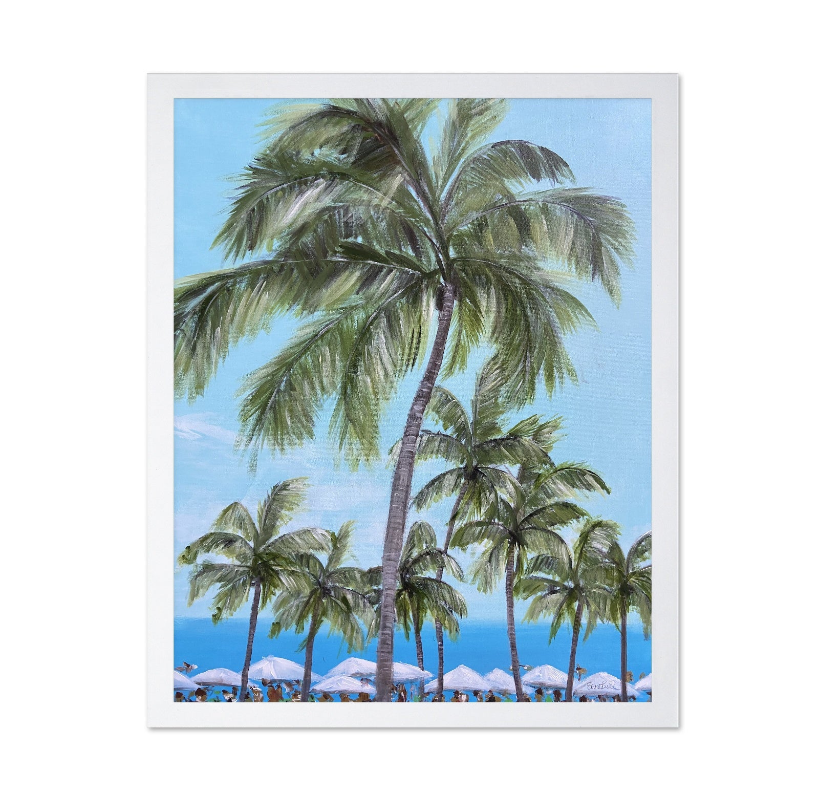 Tropical Palm Beach Scene