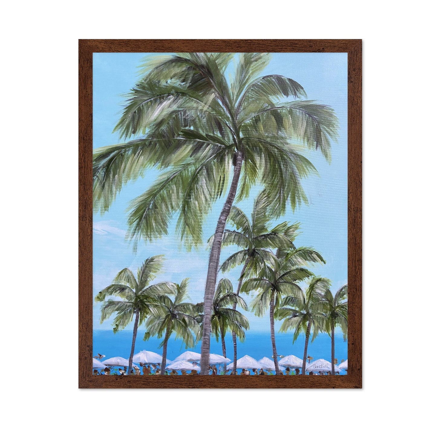 Tropical Palm Beach Scene