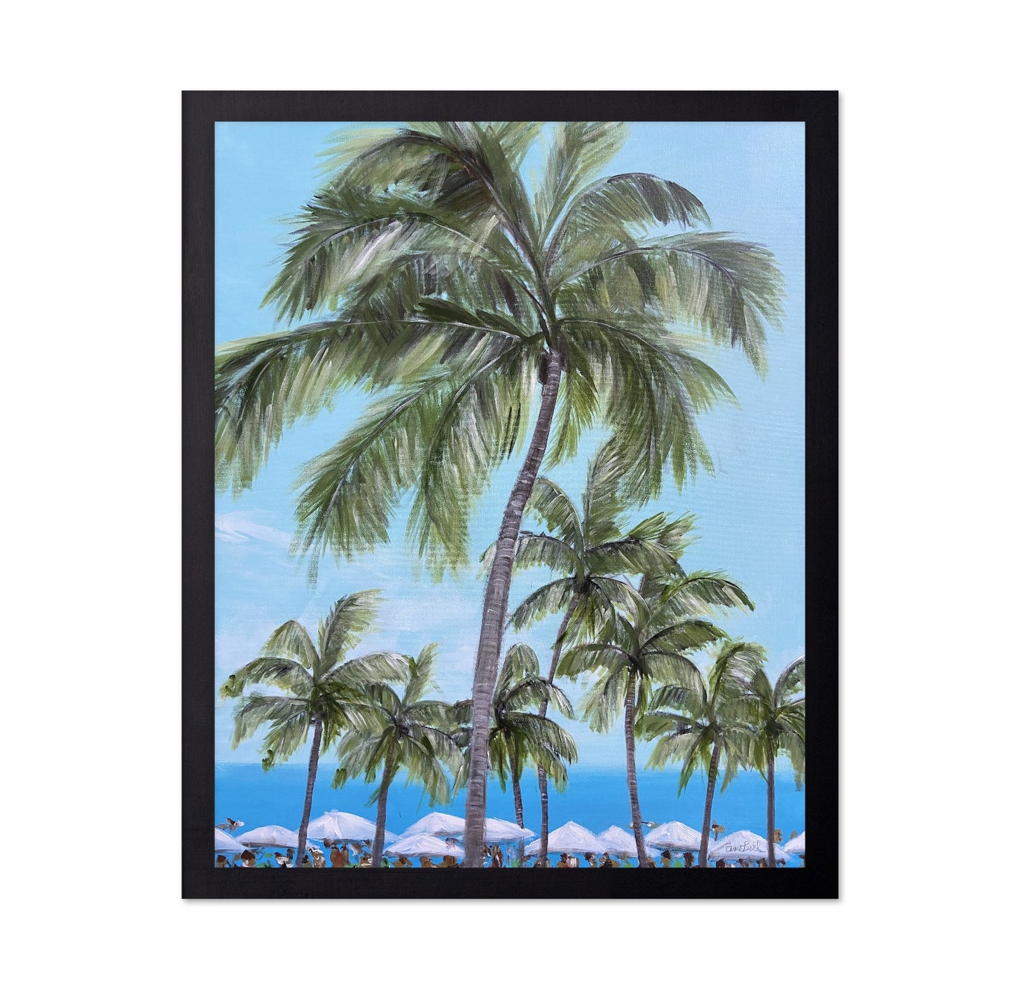 Tropical Palm Beach Scene