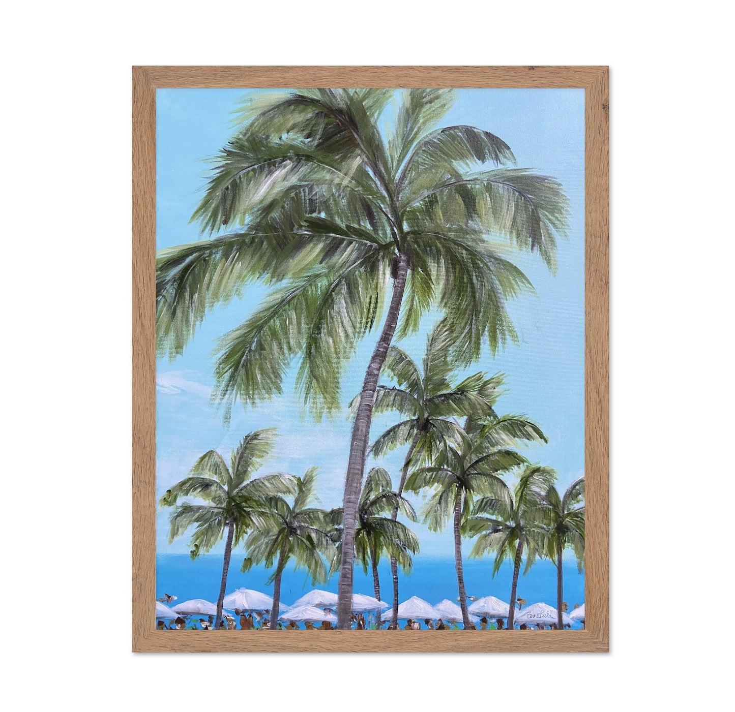Tropical Palm Beach Scene