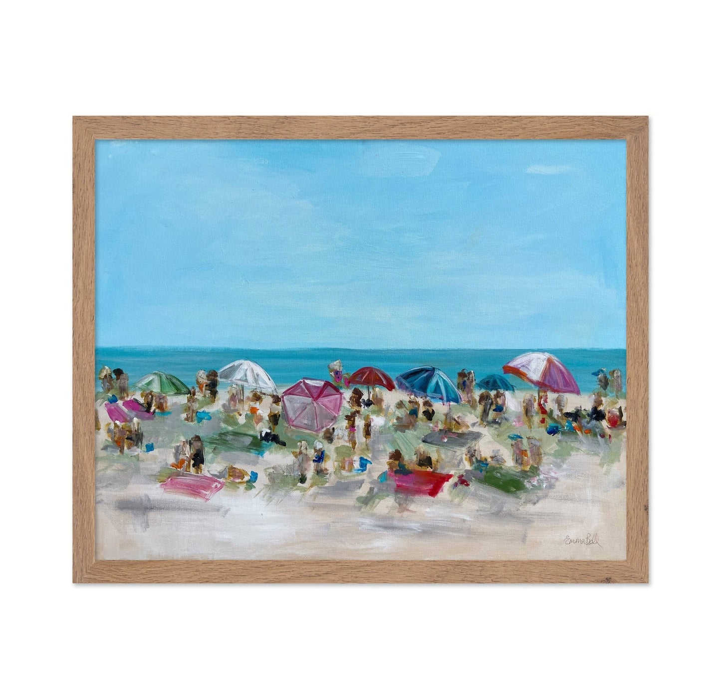Colorful Beach Crowd Scene