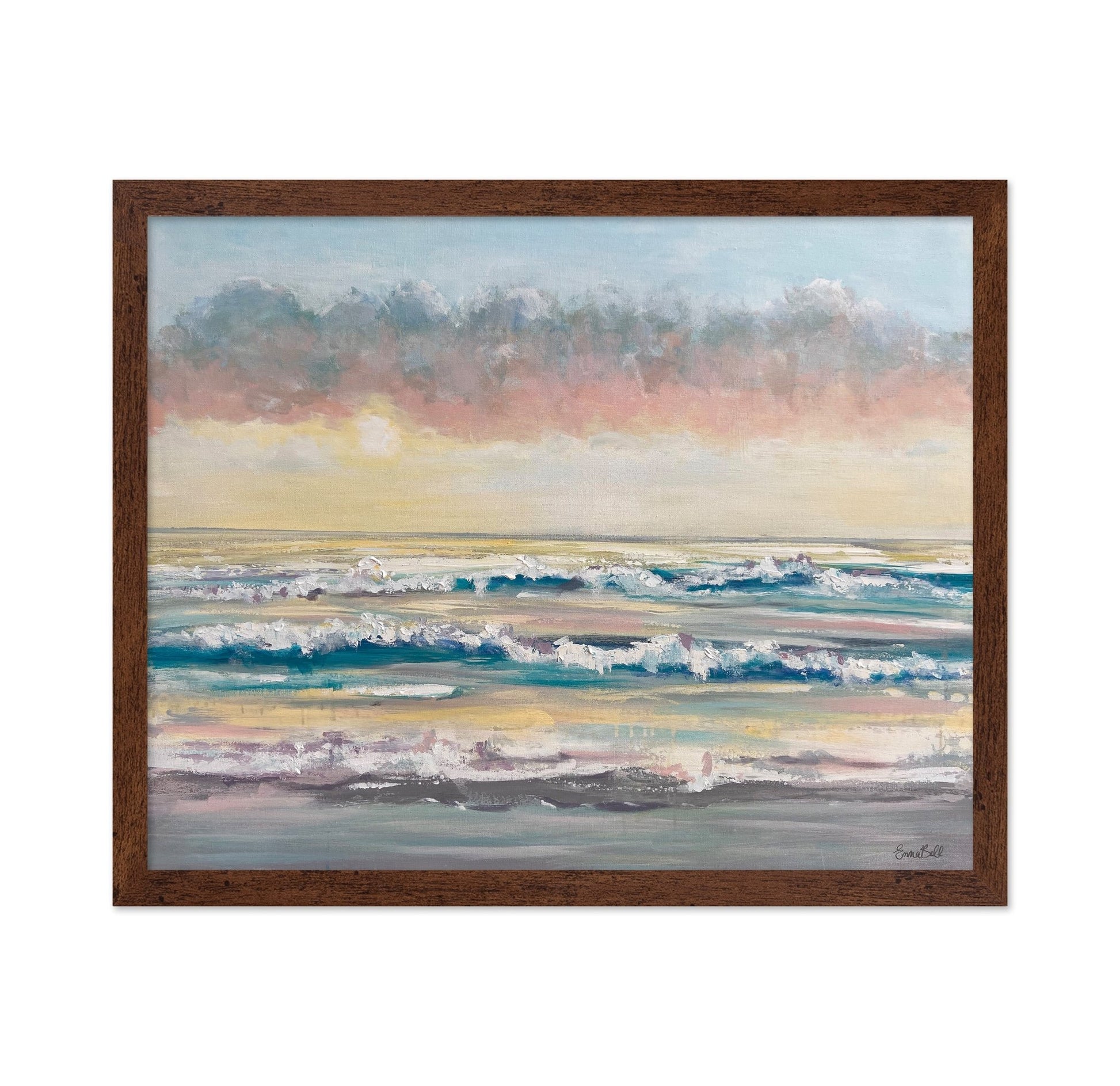Serene Ocean Sunset Waves