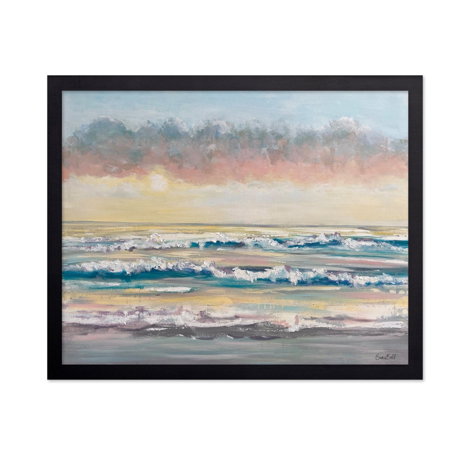 Serene Ocean Sunset Waves
