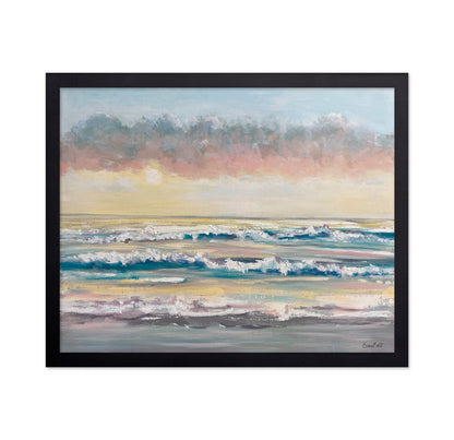 Serene Ocean Sunset Waves