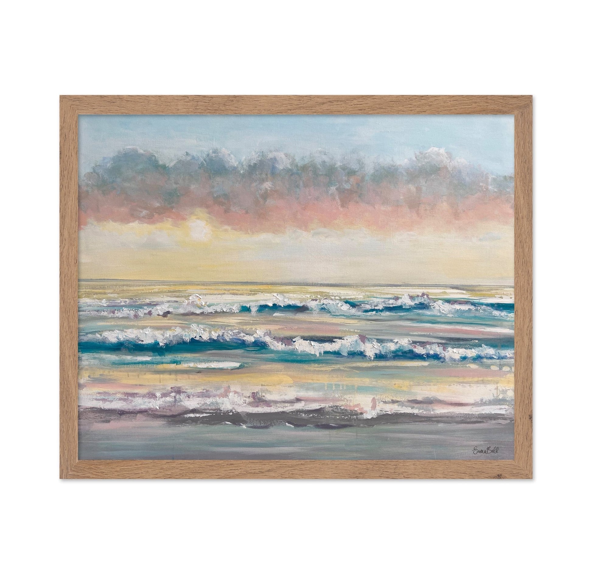 Serene Ocean Sunset Waves