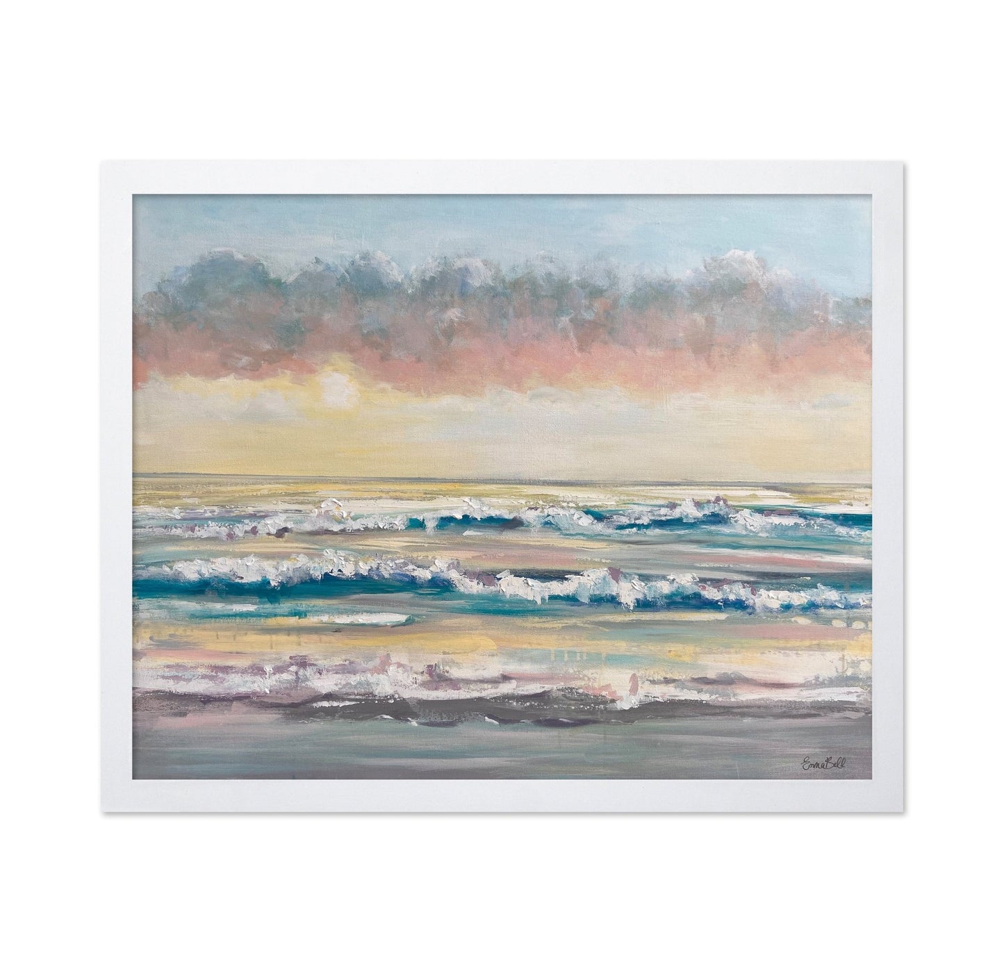 Serene Ocean Sunset Waves