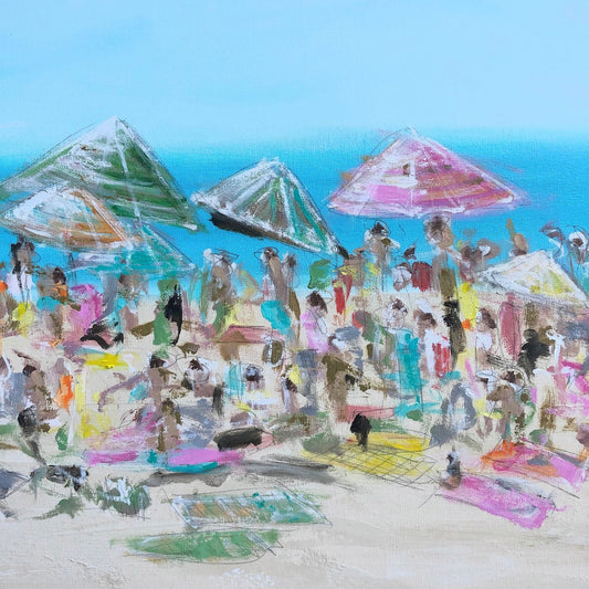 Abstract Beach Umbrella Scene