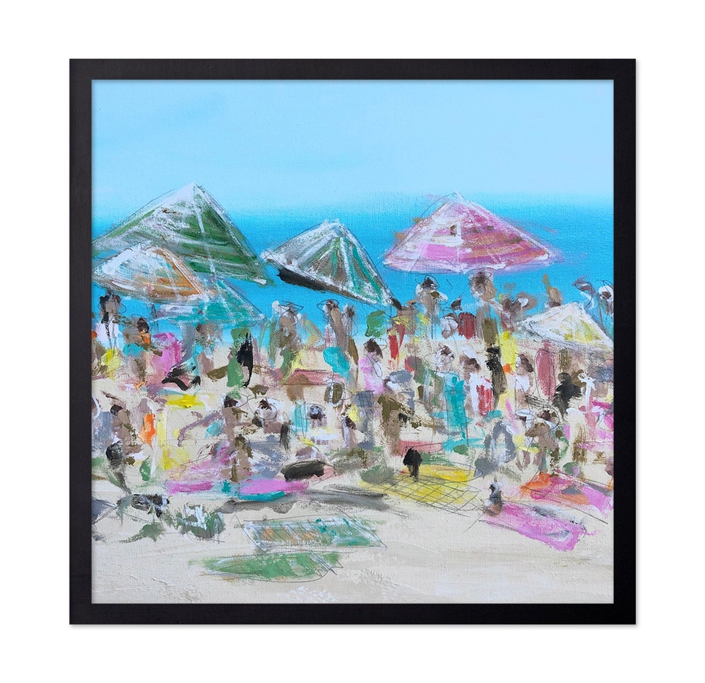 Abstract Beach Umbrella Scene