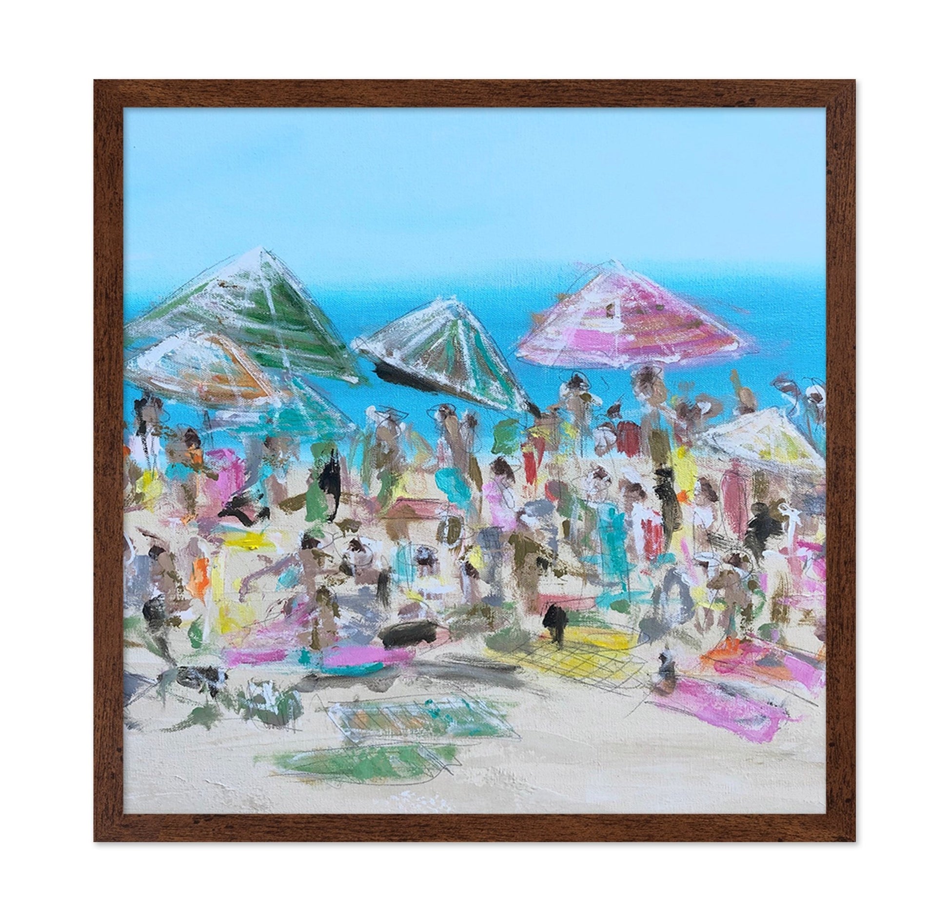 Abstract Beach Umbrella Scene
