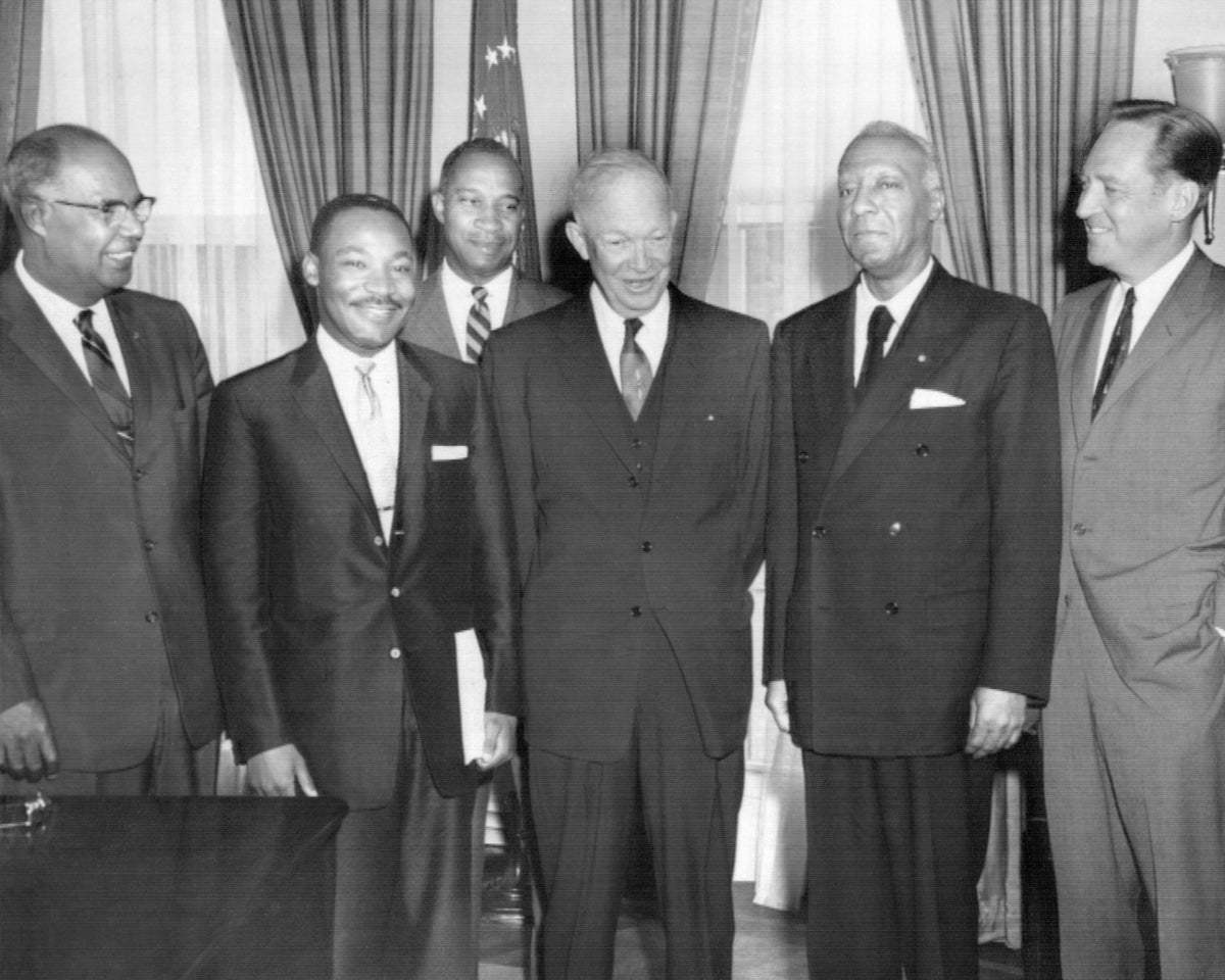 White House Meeting 1958 Dwight Eisenhower