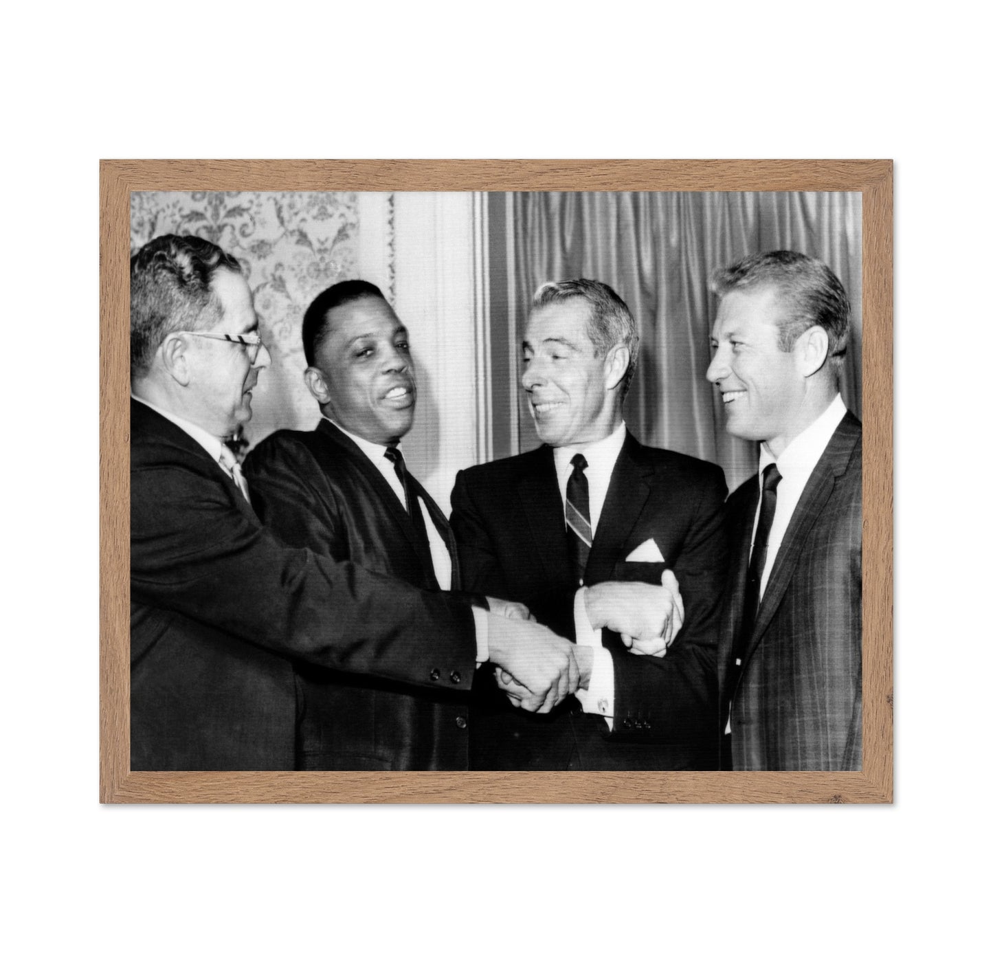 Dominic Dimaggio, Willie Mays, Joe Dimaggio & Mickey Mantle 1964