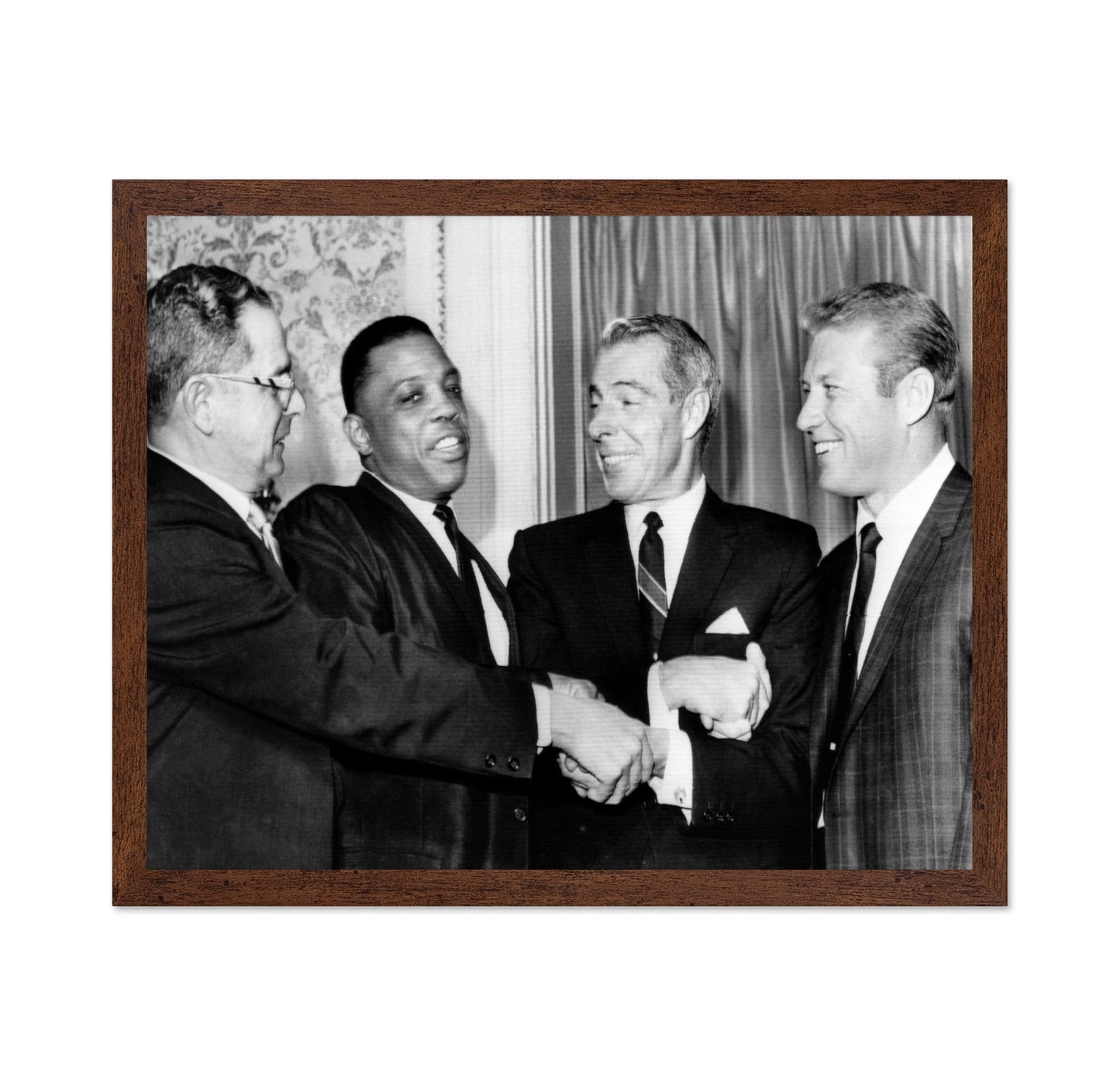 Dominic Dimaggio, Willie Mays, Joe Dimaggio & Mickey Mantle 1964
