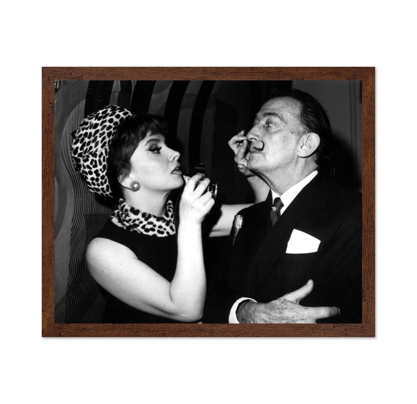 Gina Lollobrigida & Salvador Dali 1955