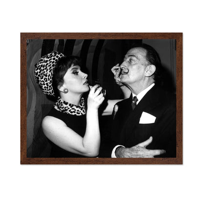 Gina Lollobrigida & Salvador Dali 1955