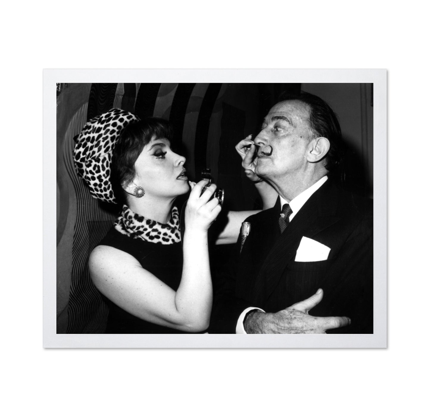 Gina Lollobrigida & Salvador Dali 1955