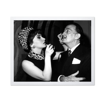 Gina Lollobrigida & Salvador Dali 1955