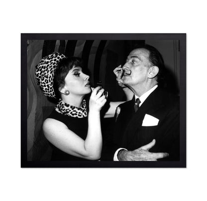 Gina Lollobrigida & Salvador Dali 1955