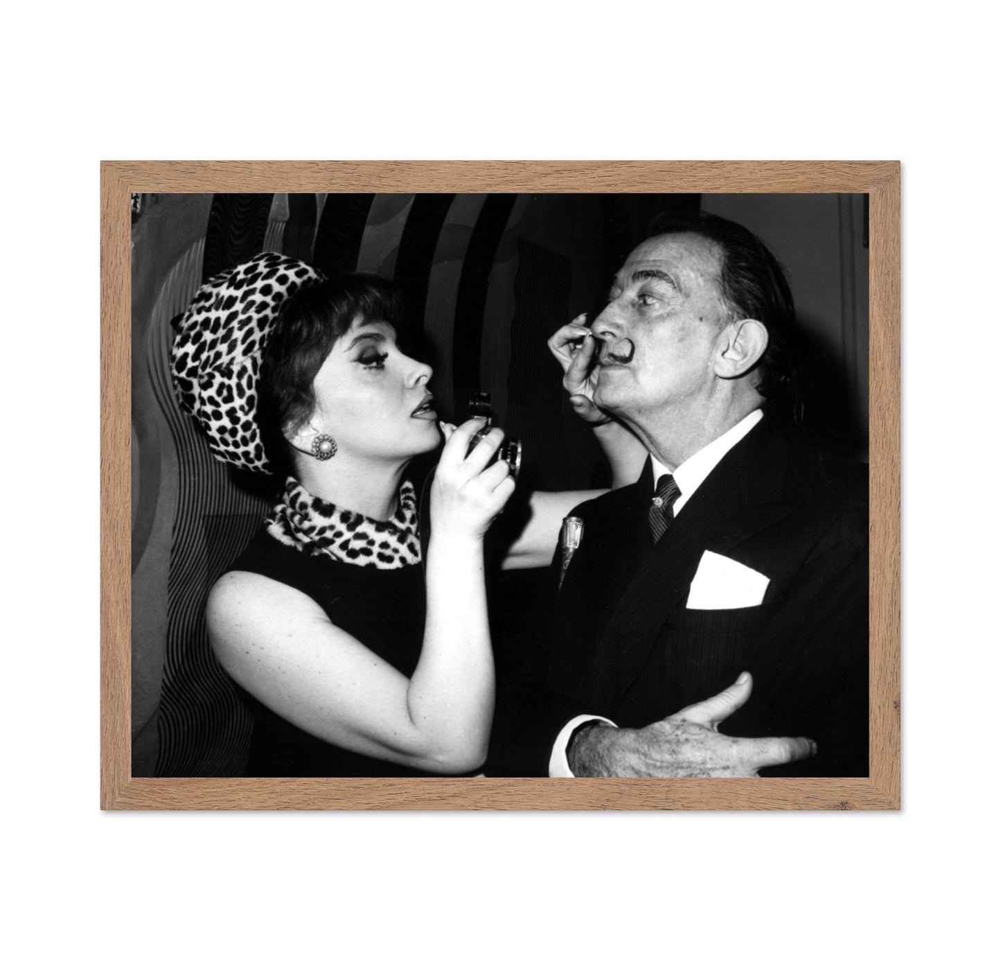 Gina Lollobrigida & Salvador Dali 1955