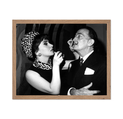 Gina Lollobrigida & Salvador Dali 1955