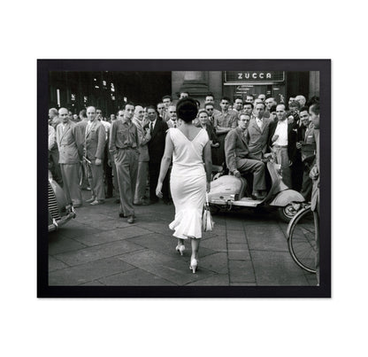 Moira Orfei Milan Street Scene 1954