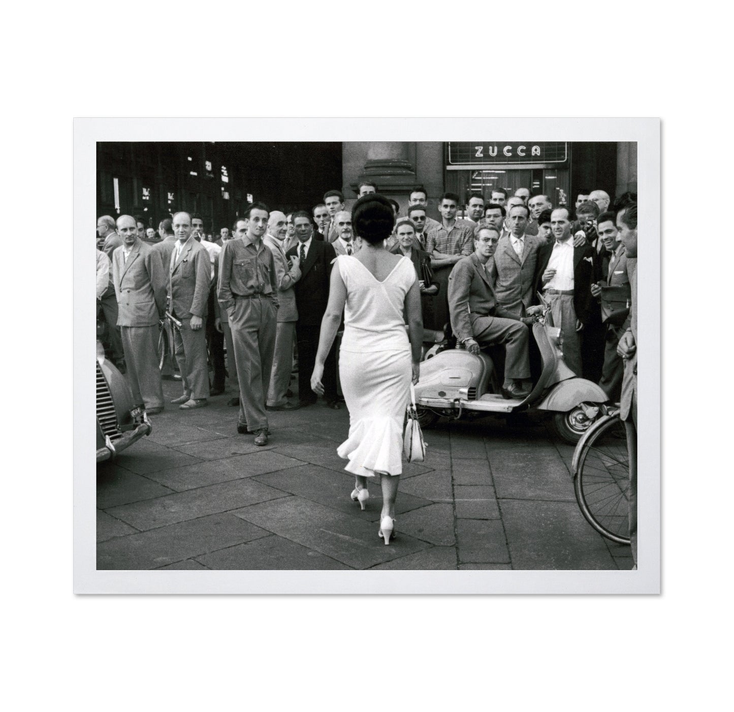 Moira Orfei Milan Street Scene 1954